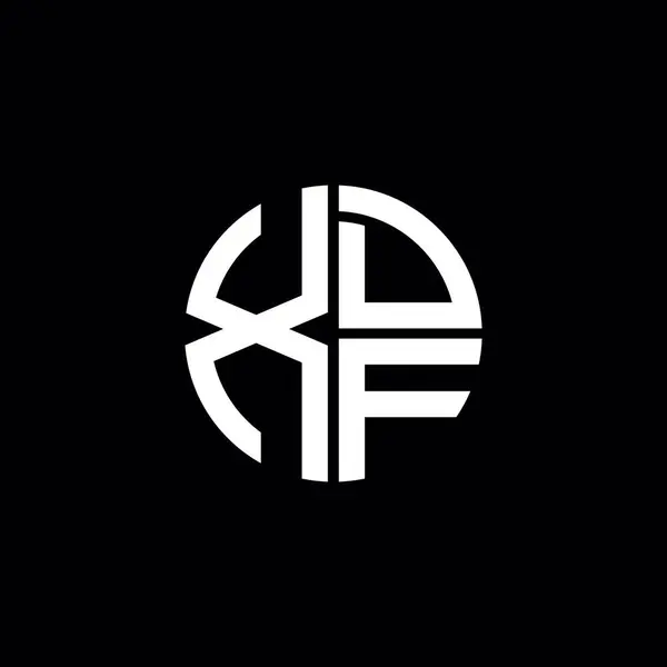 XDF logosu XDF monogramı XDF harfi minimalist daire düz modern logo tasarımı