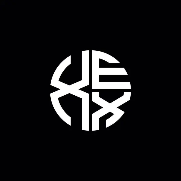 XEX logosu XEX simgesi XEX harfli minimalist daire düz modern soyut logo tasarımı