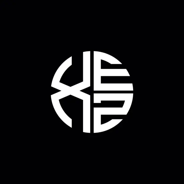 XEZ logosu XEZ simgesi XEZ monogram XEZ harf minimalist daire düz modern soyut logo tasarımı