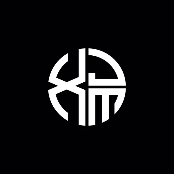 XJM logosu XJM simgesi XJM monogramı XJM harfi minimalist daire düz modern soyut logo tasarımı