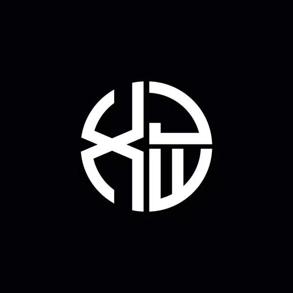 XJW logosu XJW simgesi XJW monogram XJW harf minimalist daire düz modern logo tasarımı