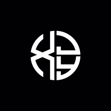 XJY logosu XJY simgesi XJY harfi XJY harfi minimalist daire düz modern soyut logo tasarımı