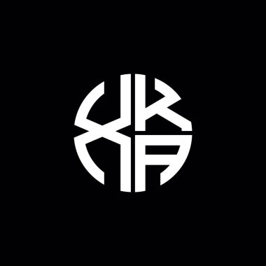 XKA logosu XKA simgesi XKA harfi minimalist daire düz modern logo tasarımı