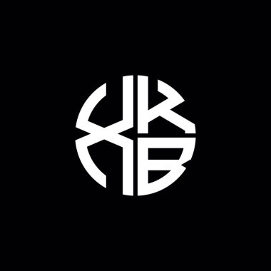 XKB logosu XKB simgesi XKB monogramı XKB harfi minimalist daire düz modern soyut logo tasarımı