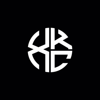 XKC logosu XKC simgesi XKC harfli minimalist daire düz modern soyut logo tasarımı