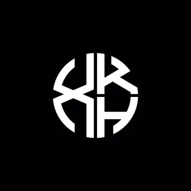 XKH logosu XKH simgesi XKH monogramı XKH harfi minimalist daire düz modern soyut logo tasarımı