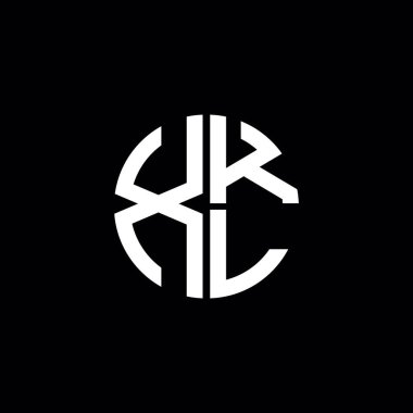 XKL logosu XKL simgesi XKL monogram XKL harf minimalist daire düz modern logo tasarımı