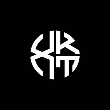 XKT logosu XKT başlığı XKT harfi minimalist daire düz modern logo tasarımı