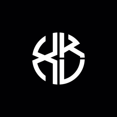 XKV logosu XKV simgesi XKV monogram XKV harf minimalist daire düz modern logo tasarımı