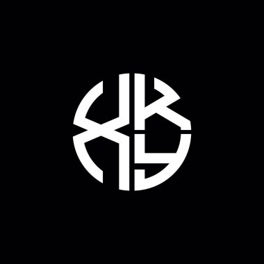 XKY logosu XKY simgesi XKY harfli minimalist daire düz modern logo tasarımı
