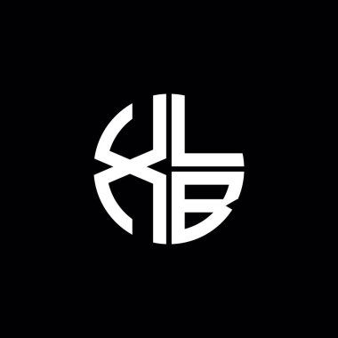 XLB logosu XLB simgesi XLB monogram XLB harf minimalist daire düz modern logo tasarımı