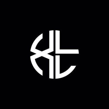 XLL logosu XLL monogram XLL harf minimalist daire düz modern soyut logo tasarımı