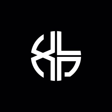XLP logosu XLP simgesi XLP harfleri XLP harfi minimalist daire düz modern soyut logo tasarımı