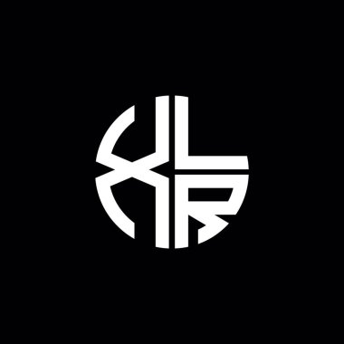 XLR logosu XLR monogram XLR harf minimalist daire düz modern soyut logo tasarımı