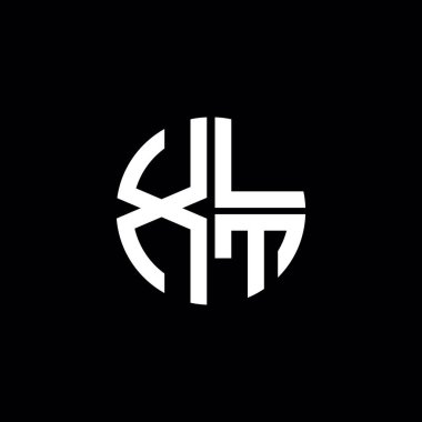 XLT logosu XLT simgesi XLT monogram XLT harf minimalist daire düz modern logo tasarımı