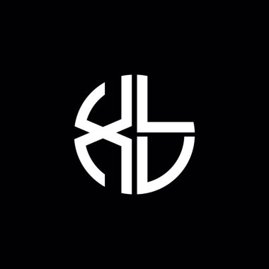 XLV logosu XLV simgesi XLV harfli minimalist daire düz modern logo tasarımı