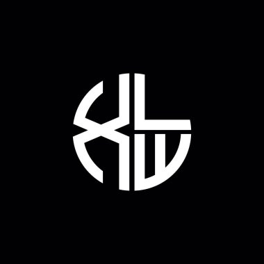 XLW logosu XLW simgesi XLW monogram XLW harf minimalist daire düz modern logo tasarımı