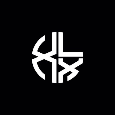 XLX logosu XLX monogram XLX harf minimalist daire düz modern logo tasarımı