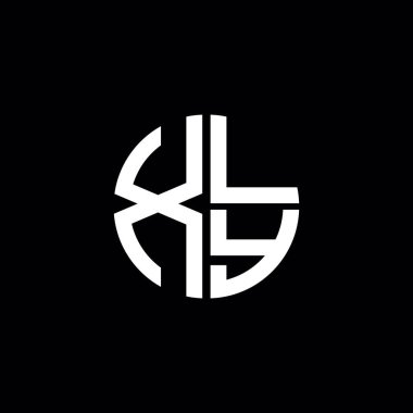 XLY logosu XLY monogram XLY harf minimalist daire düz modern soyut logo tasarımı