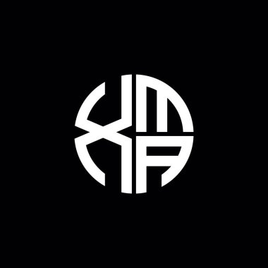 XMA logosu XMA simgesi XMA harf minimalist daire düz modern soyut logo tasarımı