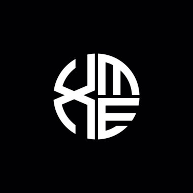 XME logo XME simgesi XME monogram XME harf minimalist daire düz modern soyut logo tasarımı