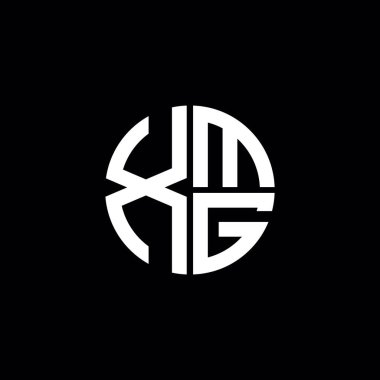 XMG logosu XMG simgesi XMG monogram XMG harf minimalist daire düz modern soyut logo tasarımı