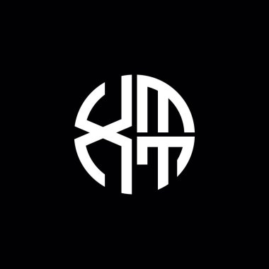 XMT logosu XMT simgesi XMT monogram XMT harf minimalist daire düz modern logo tasarımı