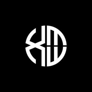 XMW logosu XMW simgesi XMW harfli minimalist daire düz modern logo tasarımı