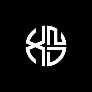 XND logosu XND simgesi XND monogram XND harf minimalist daire düz modern soyut logo tasarımı