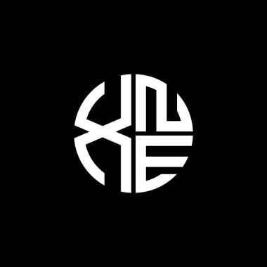 XNE logosu XNE başlığı XNE harfi minimalist daire düz modern soyut logo tasarımı