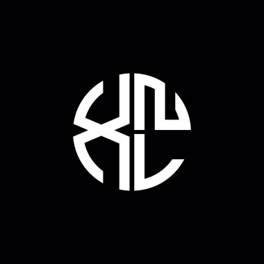 XNL logosu XNL simgesi XNL harfli minimalist daire düz modern logo tasarımı