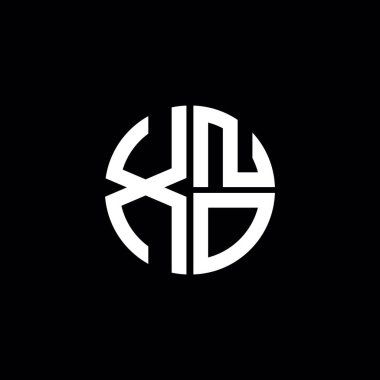 XNO logosu XNO simgesi XNO harfi XNO minimalist daire düz modern soyut logo tasarımı