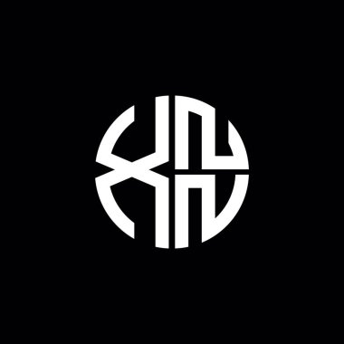 XNN logosu XNN simgesi XNN harfli minimalist daire düz modern soyut logo tasarımı