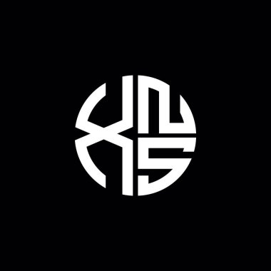 XNS logosu XNS simgesi XNS harfi XNS harfi minimalist daire düz modern soyut logo tasarımı