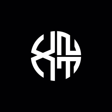 XNT logosu XNT başlığı XNT harfi minimalist daire düz modern logo tasarımı