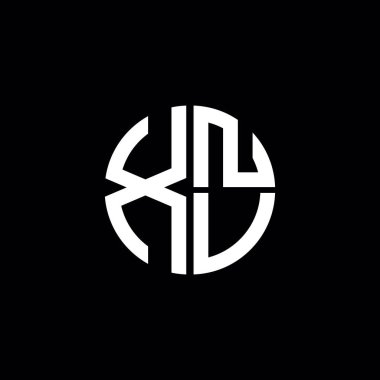 XNV logosu XNV simgesi XNV harfli minimalist daire düz modern soyut logo tasarımı