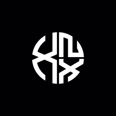 XNX logosu XNX simgesi XNX harfli minimalist daire düz modern soyut logo tasarımı