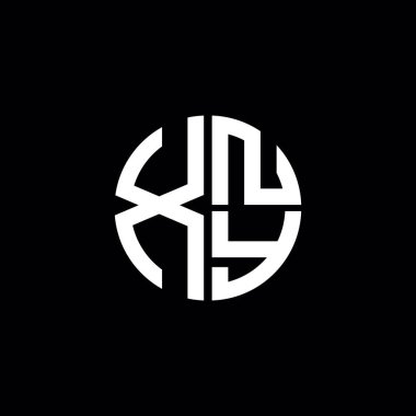XNY logosu XNY simgesi XNY harfli minimalist daire düz modern soyut logo tasarımı