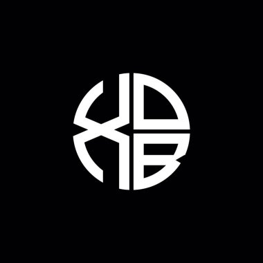 XOB logosu XOB simgesi XOB monogram XOB harf minimalist daire düz modern logo tasarımı