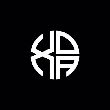 XOA logosu XOA simgesi XOA harfi XOA minimalist daire düz modern logo tasarımı