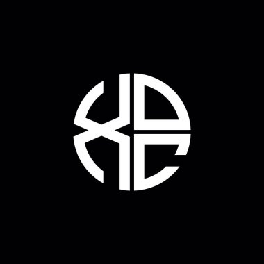 XOC logosu XOC simgesi XOC harfi XOC minimalist daire düz modern soyut logo tasarımı