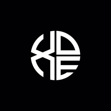 XOE logosu XOE simgesi XOE monogram XOE harf minimalist daire düz modern logo tasarımı