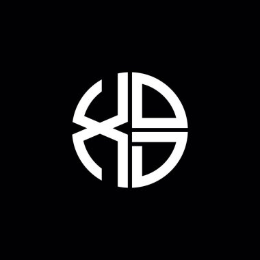 XOD logo XOD simgesi XOD monogram XOD harf minimalist daire düz modern soyut logo tasarımı