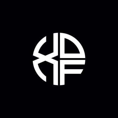 XOF logosu XOF simgesi XOF harf XOF minimalist daire düz modern soyut logo tasarımı