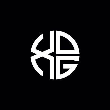 XOG logosu XOG simgesi XOG monogramı XOG harfi minimalist daire düz modern soyut logo tasarımı