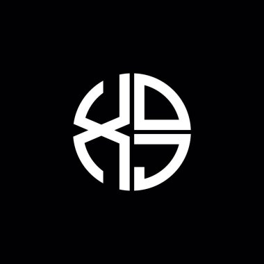 XOJ logosu XOJ simgesi XOJ monogramı XOJ harfi minimalist daire düz modern logo tasarımı
