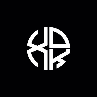 XOK logo XOK simgesi XOK monogram XOK harf minimalist daire düz modern soyut logo tasarımı