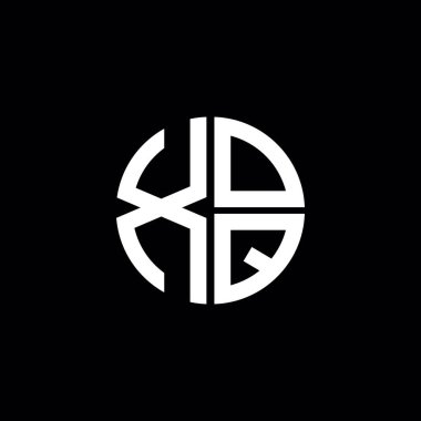 XOQ logosu XOQ simgesi XOQ harfleri XOQ harfi minimalist daire düz modern soyut logo tasarımı