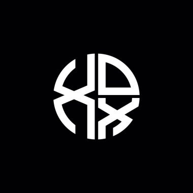XOX logosu XOX simgesi XOX monogram XOX harf minimalist daire düz modern logo tasarımı