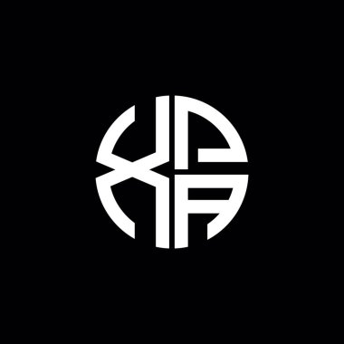 XPA logosu XPA simgesi XPA monogramı XPA harfi minimalist daire düz modern soyut logo tasarımı